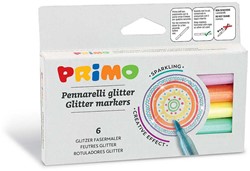 Primo Primo - 6Â ViltstiftenÂ GlitterÂ Ã˜2 mmÂ inÂ Doos