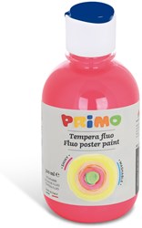 Primo kant-en-klare FLUO plakkaatverf, fles 300 ml met stroomregelingsdop fuchsia