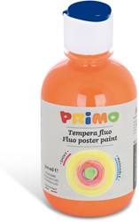 Primo Kant-en-klare FLUO plakkaatverf, flacon 300 ml met stroomregelingsdop oranje