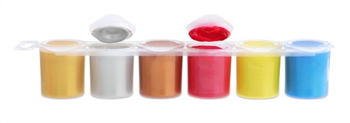 Primo PRIMO - Plakkaatverf in potje, 6 metallic kleuren, 25ml-2