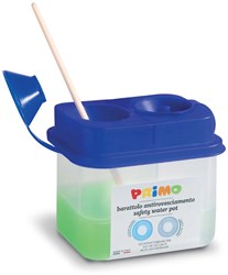 Primo verfbakje - transparant met lekbeveiliging en 2 compartimenten