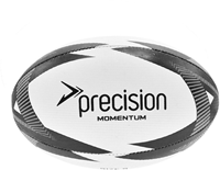 Precision ballon de rugby d'entraînement Momentum blanc noir gris taille 3