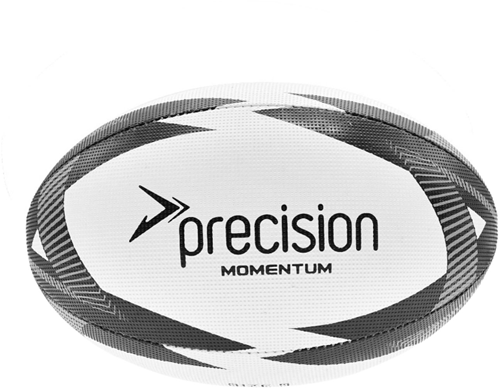 Precision ballon de rugby d'entraînement Momentum blanc noir gris taille 3