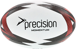 Precision rugby trainingsbal Momentum - wit zwart rood maat 3