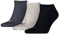Puma sneakersokken invisible 3-pack navy mix - onzichtbare sportsokken