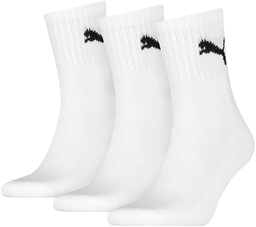 Puma chaussettes de sport Short Crew lot de 3 blanc - chaussettes unisexes confortables