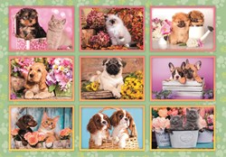 Clementoni puzzel puppies collage - 180 stukjes - kinderpuzzel dieren