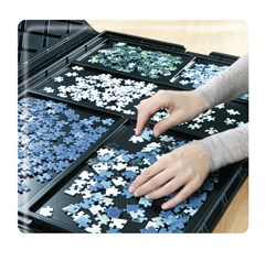 Ravensburger puzzelmap puzzel opbergmap 1000 stukjes zwart