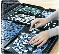 Ravensburger puzzelmap puzzel opbergmap 1000 stukjes zwart