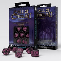 Q-Workshop Call of Cthulhu set de dés - 7 pièces - noir magenta
