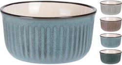 Excellent Houseware bol en grès moucheté 500ml vaisselle bleue