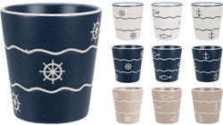 Beker aardewerk 200ml maritiem