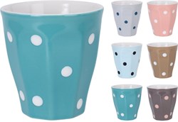 Excellent Houseware beker aardewerk wit 250ml mok koffie thee