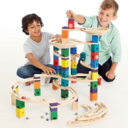 Hape Quadrilla circuit de billes en bois Le Cyclone - 198 pièces - jouet éducatif