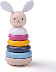 BigJigs tour à empiler en bois lapin - jouet durable FSC 100%