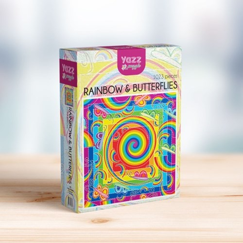 Yazz puzzle arc-en-ciel et papillons - puzzle coloré 1023 pièces-2