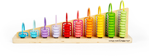 BigJigs abaque en bois arc-en-ciel jouet éducatif dès 3 ans-2
