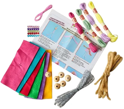 Buttonbag kit créatif amis arc-en-ciel - jouet créatif pour enfants