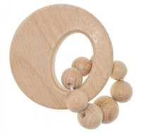 Hess houten rammelaar cirkel naturel baby speelgoed