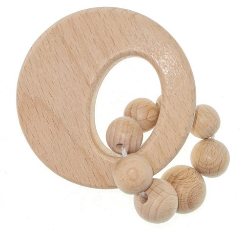 Hess houten rammelaar cirkel naturel baby speelgoed