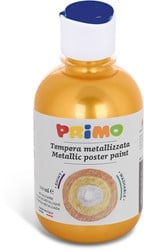 Primo kant-en-klare METALLIC plakkaatverf, fles 300 ml met stromingsdop goud