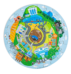 Bigjigs Recycling Puzzle circulaire pour le sol