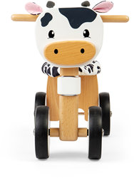 BigJigs porteur vache en bois - jouet d'équilibre pour tout-petits