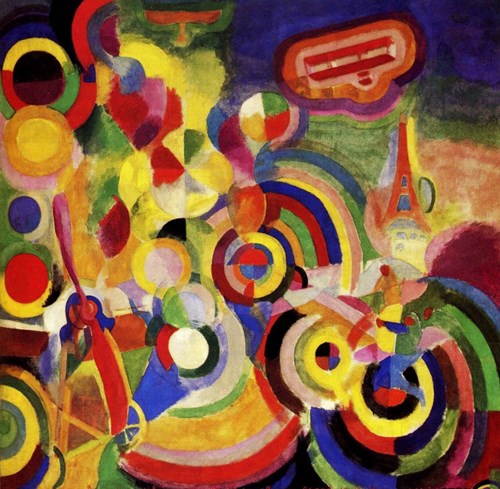 Grafika Robert Delaunay : Hommage à Blériot, 1914 -  Teile