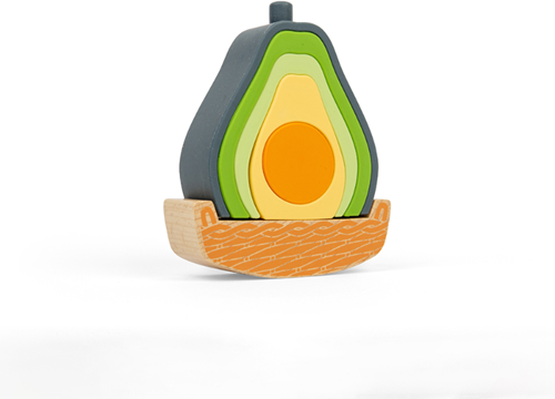 BigJigs jouet Rocking Avocado empilable sensoriel durable-3