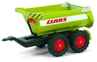 Rolly Toys Claas speelgoed aanhanger halfpipe voor kinderen