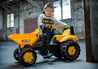 Rolly Toys tracteur à pédales JCB Dumper avec benne basculante jouet jaune-2