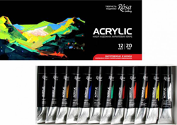 Rosa Gallery acrylverf set - 12 kleuren 20 ml tubes - schilderen