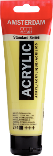Royal Talens peinture acrylique Amsterdam 120 ml Jaune Titane Nickel 274 peinture