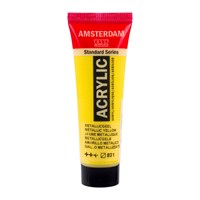 Royal Talens peinture acrylique jaune métallique 20 ml - Amsterdam peinture