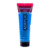 Royal Talens peinture acrylique bleu métallique 20 ml - Amsterdam peinture