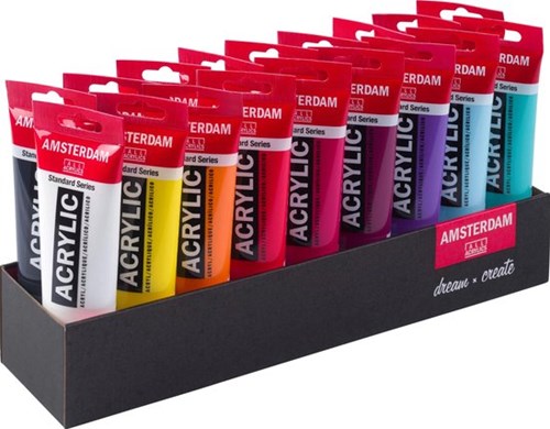 Royal Talens acrylverf voordeelset 18 kleuren 120 ml kunstenaarsverf