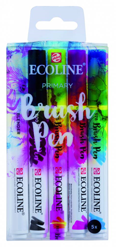 Royal Talens Ecoline Brushpen Set - Marqueurs créatifs 5 couleurs