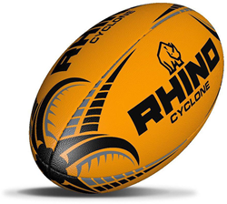 Rhino ballon de rugby Cyclone orange fluo taille 3 ballon grip