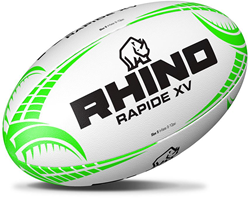 Rhino ballon de rugby d'entraînement Rapide XV taille 3 blanc prise optimale