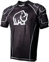 Rhino rugby haut de protection junior noir medium - maillot de sport protecteur