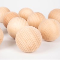TickiT balle de jeu bois hêtre 50mm - jouet éducatif-3