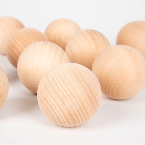 TickiT balle de jeu bois hêtre 50mm - jouet éducatif-3