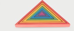 TickiT houten bouwstenen Rainbow Architect Triangles - kleurrijk speelgoed