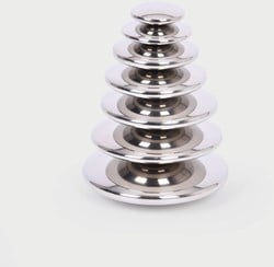 TickiT sensorisch speelgoed Reflecterende Zilveren Knoppen aluminium