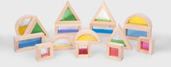 TickiT sensorische blokken - houten speelgoed set 16 stuks