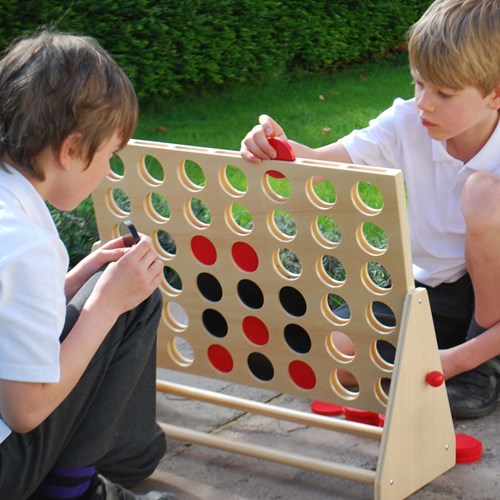 TickiT houten vier op een rij spel - groot formaat educatief speelgoed-3