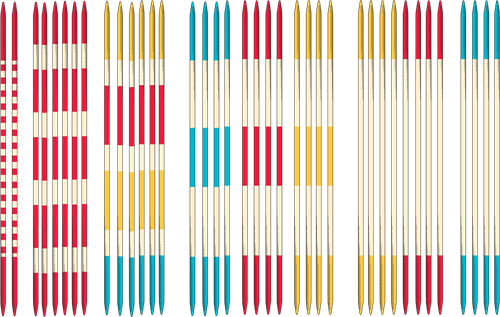 Retr-Oh Grand jeu de Mikado - 38 bâtons - 50cm de long-2