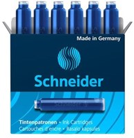Inktpatronen vulpen standaard blauw 5 pakjes 6 stuks uitwisbaar