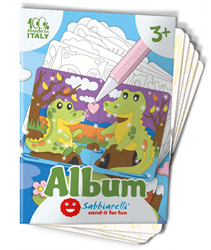 Sabbiarelli zandschilderen album baby dieren 15x20 cm creatief speelgoed