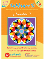 Sabbiarelli zandschilderen album mandala's 15x15 cm 5 stuks creatief speelgoed